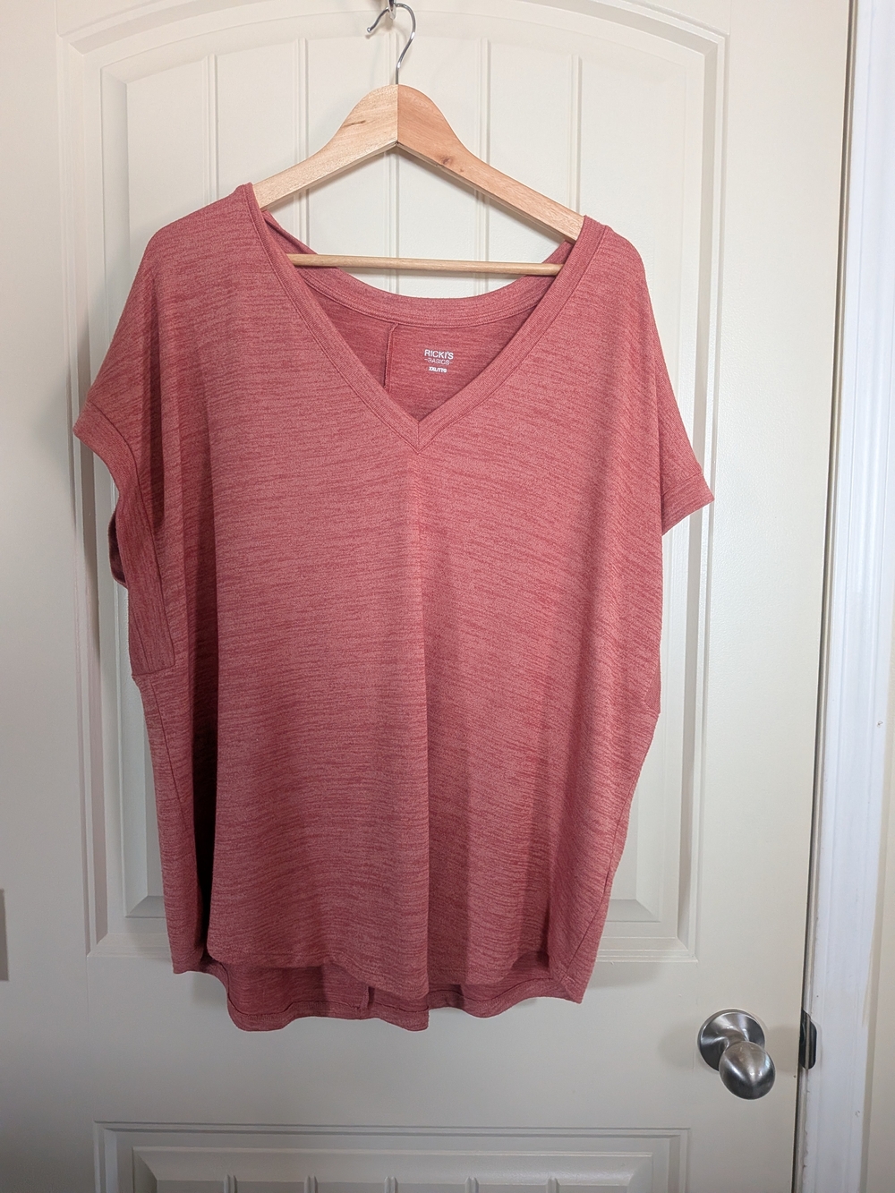 NWOT V-Neck Top In Peachy Rose